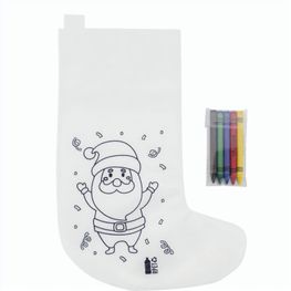 Weihnachtsstrumpf zum Ausmalen Julfar Gift