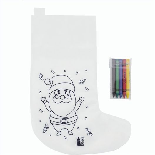 Weihnachtsstrumpf zum Ausmalen Julfar Gift (Bild 1)