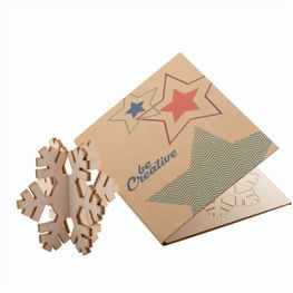 Weihnachtskarte, Schneeflocke Creax Eco