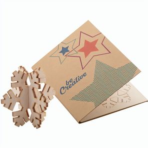 Weihnachtskarte, Schneeflocke Creax Eco