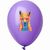 ein violetter ballon mit einem bild eines fuchses darauf Luftballon, pastell CreaBalloon (Bild 3)