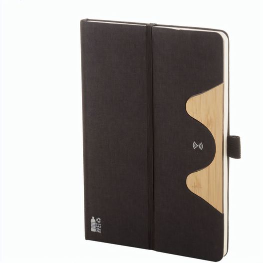 RPET Wireless-Charger/Notizbuch Chatom (Bild 1)