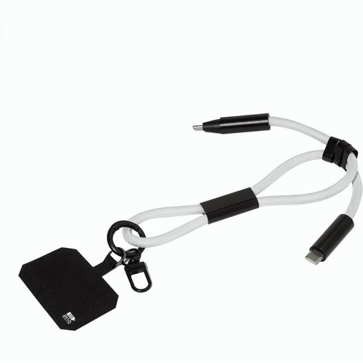 60W Handgelenkband mit Lade- und Datenkabel aus RPET CuffCharge (Bild 1)