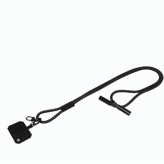 60W Lanyard mit Lade- und Datenkabel aus RPET HolCharge (Bild 1)