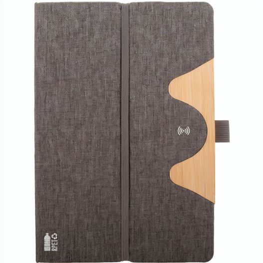 Produktabbildung RPET Wireless-Charger/Notizbuch Chatom RPET Wireless-Charger/Notizbuch Chatom (Bild 1)
