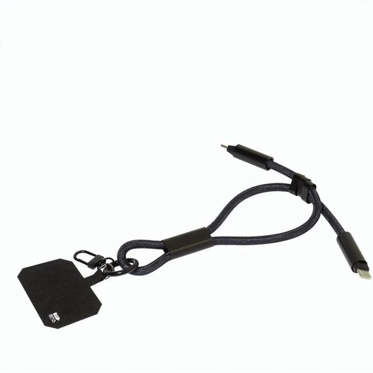 60W Handgelenkband mit Lade- und Datenkabel aus RPET CuffCharge (Bild 1)