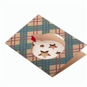 Weihnachtskarte, Kugel TreeCard Eco