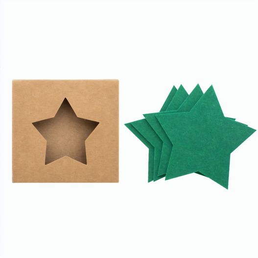 Weihnachtsuntersetzer-Set RPET Vagnes (Bild 1)