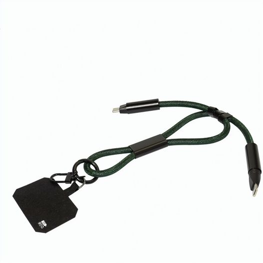 60W Handgelenkband mit Lade- und Datenkabel aus RPET CuffCharge (Bild 1)