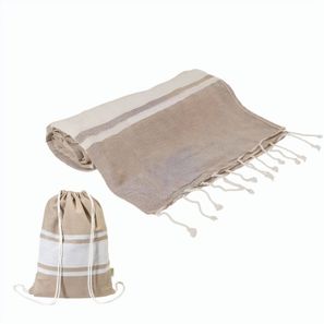 Strandtuch und Turnbeutel aus recycelter Baumwolle Tortuga