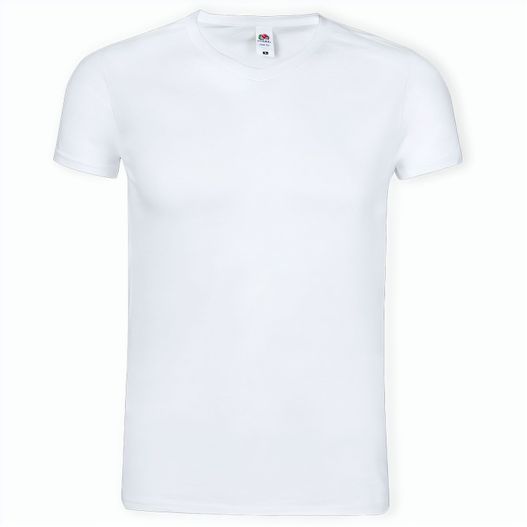 Erwachsene Weiß T-Shirt Iconic V-Neck (Bild 1)