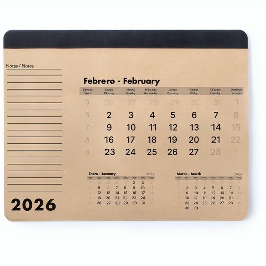 Produktabbildung Mauspad Kalender Flen Mauspad Kalender Flen (Bild 1)