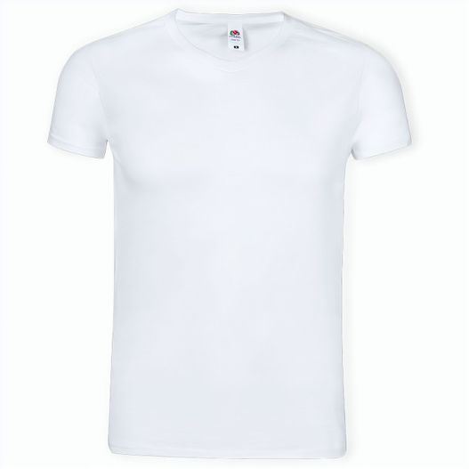 Erwachsene Weiß T-Shirt Iconic V-Neck (Bild 1)