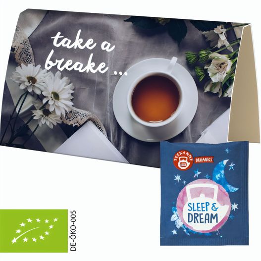 Bio Beuteltee Sleep & Dream, ca. 1,7g, Werbekarte A6 gefaltet (Bild 1)