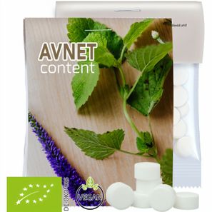 Bio Pfefferminz Drops, ca. 15g, Express Midi-Tüte mit Werbereiter