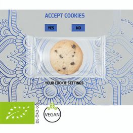 Bio Cookie Schoko-Orange, ca. 7g, Werbekarte