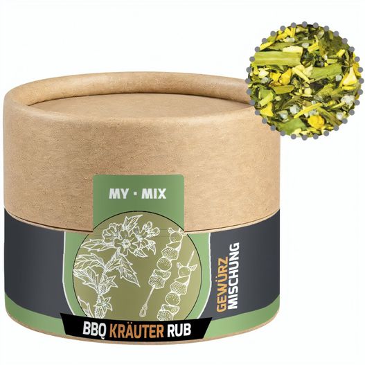 Produktabbildung Gewürzmischung BBQ Kräuter Rub, ca. 28g, Kraftpapierdose Mini Gewürzmischung BBQ Kräuter Rub, ca. 28g, Kraftpapierdose Mini (Bild 1)