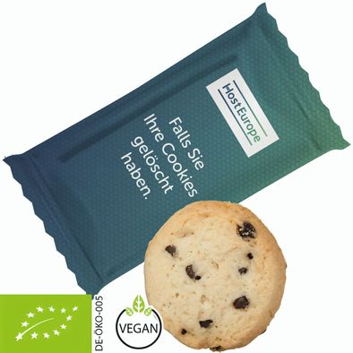 Produktabbildung Bio Cookie Schoko-Orange, ca. 7g, Flowpack Bio Cookie Schoko-Orange, ca. 7g, Flowpack