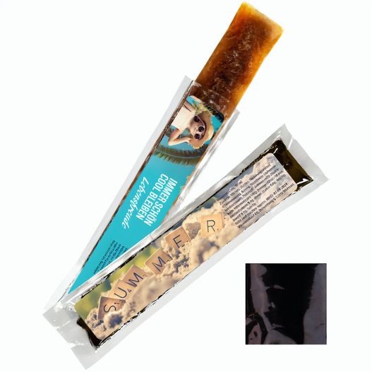 Wassereis Cola (braun), 40 ml, Express Schlauchtüte mit Etikett (Bild 1)