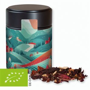 Bio Weihnachts Früchtetee, ca. 60g, Metalldose Midi schwarz