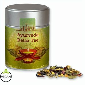 Ayurveda Relax-Tee, ca. 60g, Metalldose Midi silber