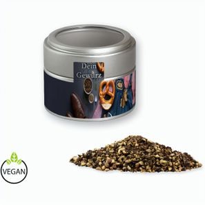 Pfeffer geschrotet, ca. 55g, Metalldose Mini mit Sichtfenster silber