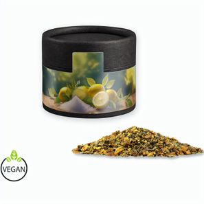 Gewürzmischung Zitronen-Pfeffer, ca. 40g, Kraftpapierdose Mini schwarz