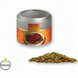 Gewürzmischung Steakgewürz, ca. 60g, Metalldose Mini mit Sichtfenster silber
