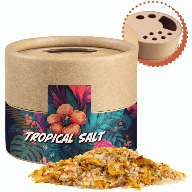 Tropiksalz, ca. 50g, Kraftpapierstreuer Mini