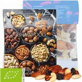 Bio Studentenfutter, ca. 15g, Express Midi-Tüte mit Werbereiter