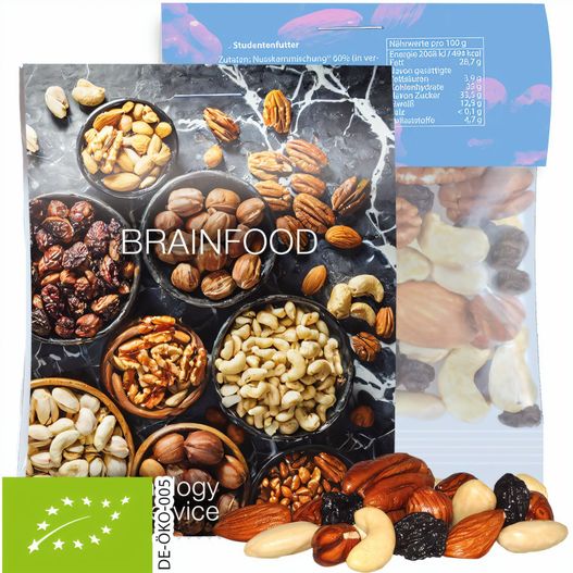 Bio Studentenfutter, ca. 15g, Express Midi-Tüte mit Werbereiter (Bild 1)