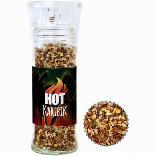 Produktabbildung Gewürzmischung HOT Karibik Mix, ca. 35g, transparente Gewürzmühle Gewürzmischung HOT Karibik Mix, ca. 35g, transparente Gewürzmühle (Bild 1)