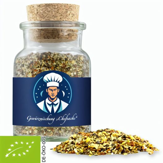 Produktabbildung Bio Weihnachts Gewürzmischung Chefsache, ca. 60g, Korkenglas Bio Weihnachts Gewürzmischung Chefsache, ca. 60g, Korkenglas (Bild 1)