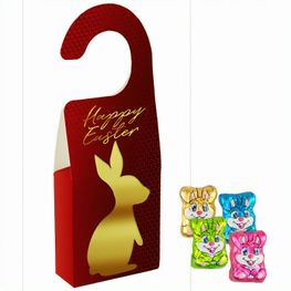 Schoko-Hasen Mix, ca. 36g, Türhänger Box