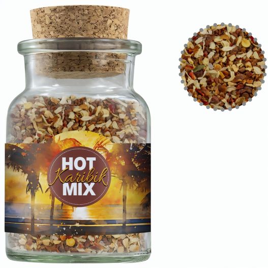 Gewürzmischung HOT Karibik Mix, ca. 50g, Korkenglas (Bild 1)