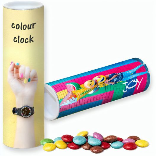 Produktabbildung Bunte Schokolinsen, ca. 35g, Papprolle Bunte Schokolinsen, ca. 35g, Papprolle (Bild 1)