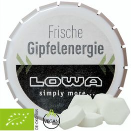 Produktabbildung Bio Traubenzucker Orange Drops, ca. 20g, Klick-Klack Dose weiß Bio Traubenzucker Orange Drops, ca. 20g, Klick-Klack Dose weiß