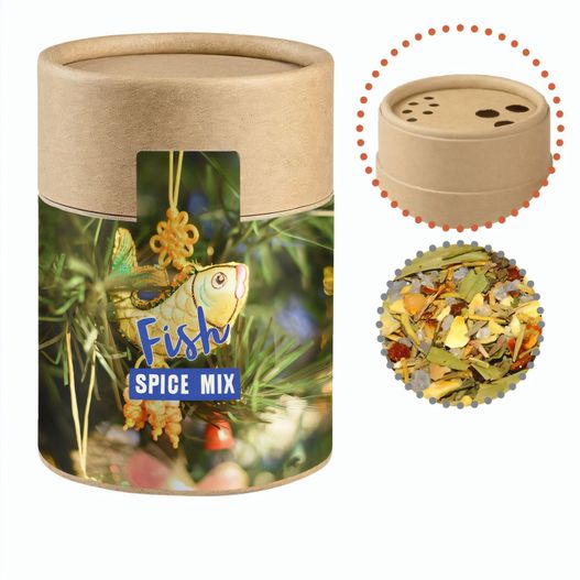 Weihnachts Gewürzmischung Fisch, ca. 60g, Kraftpapierstreuer Midi (Bild 1)