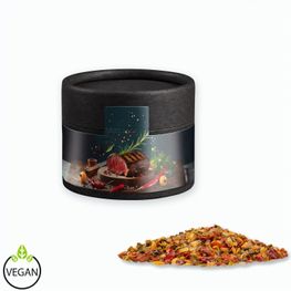 Produktabbildung Gewürzmischung Steak Pfeffer, ca. 40g, Kraftpapierdose Mini schwarz Gewürzmischung Steak Pfeffer, ca. 40g, Kraftpapierdose Mini schwarz