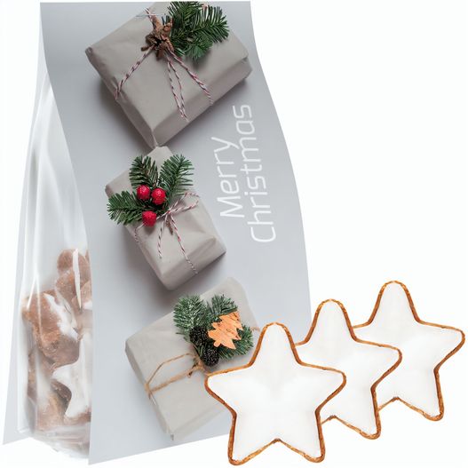 Produktabbildung Zimtsterne, 100g, Express Blockbodenbeutel mit Werbereiter Zimtsterne, 100g, Express Blockbodenbeutel mit Werbereiter (Bild 1)