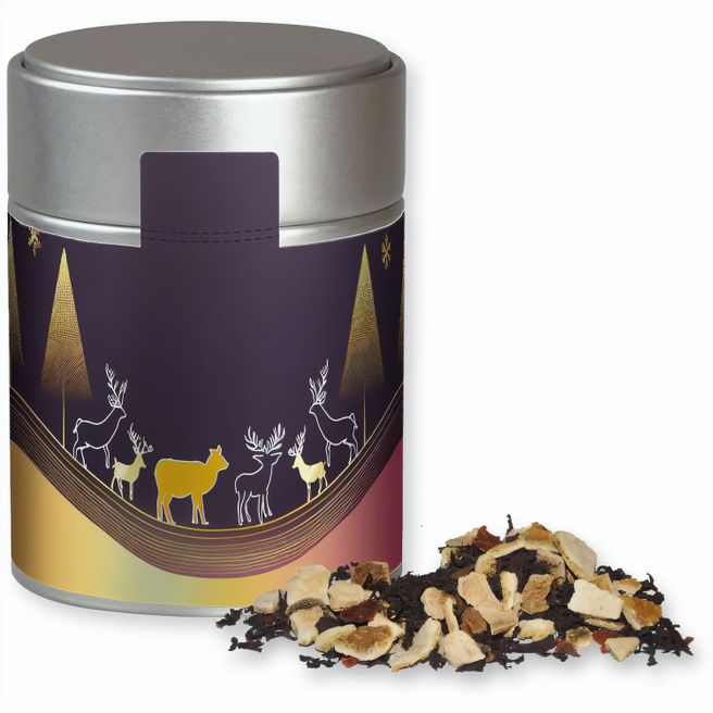 Wintertage Tee, ca. 70g, Metalldose Midi silber