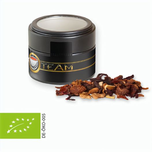 Produktabbildung Bio Glühweingewürz fein, ca. 30g, Metalldose Mini mit Sichtfenster schwarz Bio Glühweingewürz fein, ca. 30g, Metalldose Mini mit Sichtfenster schwarz (Bild 1)