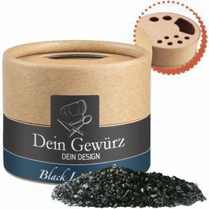 Gewürzmischung Black Lava Salz, ca. 75g, Kraftpapierstreuer Mini
