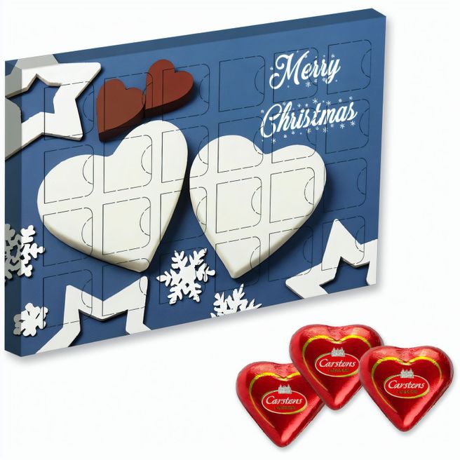 Produktabbildung Lübecker Marzipanherzen, ca. 300g, Adventskalender Midi Lübecker Marzipanherzen, ca. 300g, Adventskalender Midi