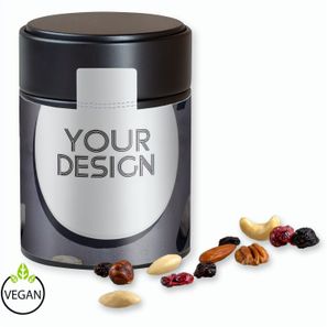 Premium Studentenfutter, ca. 100g, Metalldose Midi schwarz