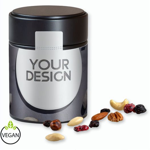 Produktabbildung Premium Studentenfutter, ca. 100g, Metalldose Midi schwarz Premium Studentenfutter, ca. 100g, Metalldose Midi schwarz (Bild 1)