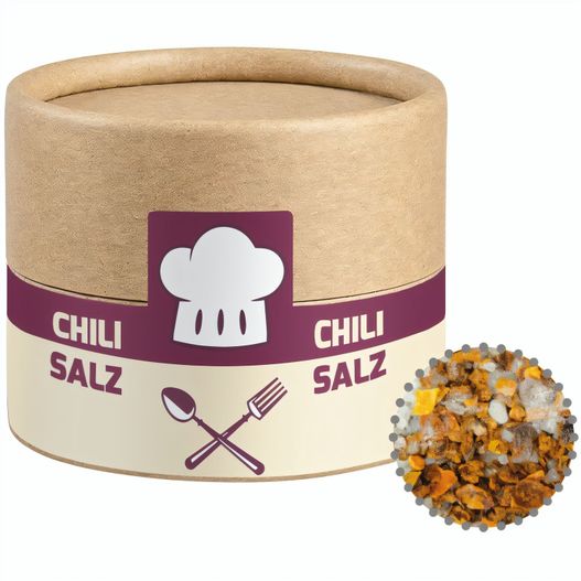 Gewürzmischung Chili-Salz, ca. 30g, Kraftpapierdose Mini (Bild 1)