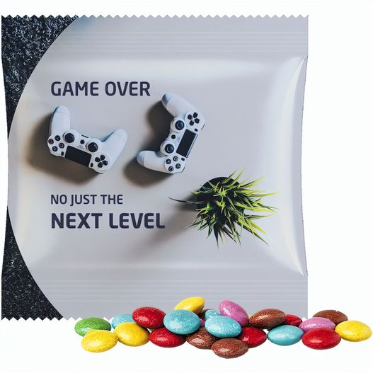 Produktabbildung Bunte Schokolinsen, ca. 7g, Mini-Tüte Bunte Schokolinsen, ca. 7g, Mini-Tüte (Bild 1)