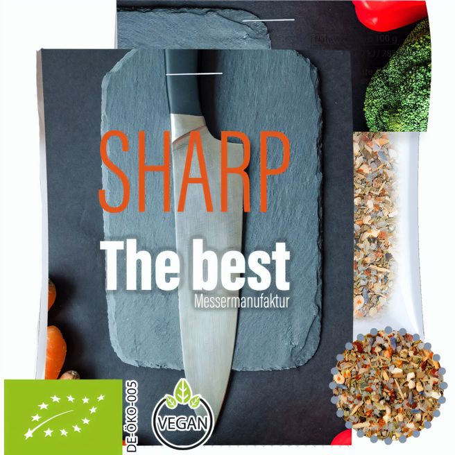 Bio Gewürzmischung Alleskönner, ca. 10g, Express Gewürz Midi-Tüte mit Werbereiter