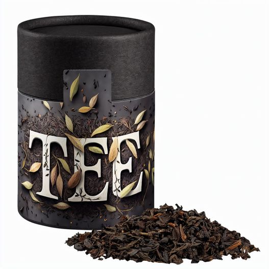 Schwarztee, ca. 35g, Kraftpapierdose Midi schwarz (Bild 1)